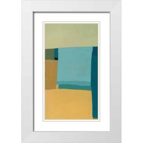 At the Beach I White Modern Wood Framed Art Print with Double Matting by Zinn, Tamar