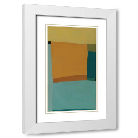 At the Beach II White Modern Wood Framed Art Print with Double Matting by Zinn, Tamar