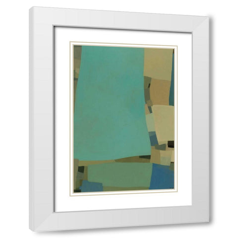 Arabesque 7 White Modern Wood Framed Art Print with Double Matting by Zinn, Tamar