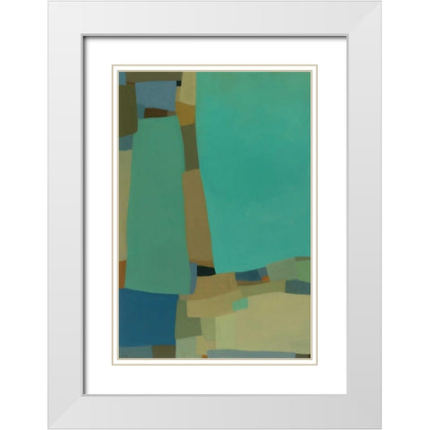 Arabesque 8 White Modern Wood Framed Art Print with Double Matting by Zinn, Tamar