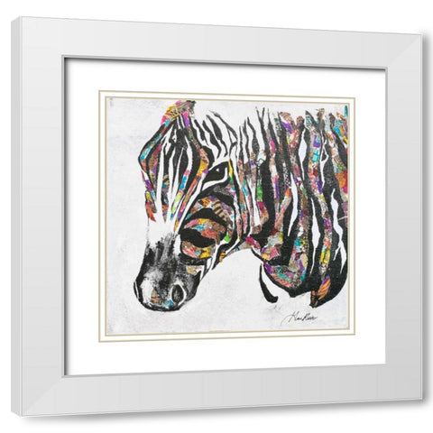 Safari Collage I White Modern Wood Framed Art Print with Double Matting by Ritter, Gina