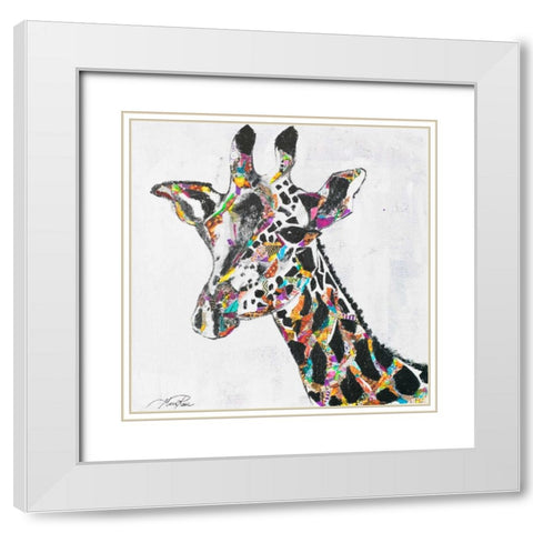 Safari Collage II White Modern Wood Framed Art Print with Double Matting by Ritter, Gina