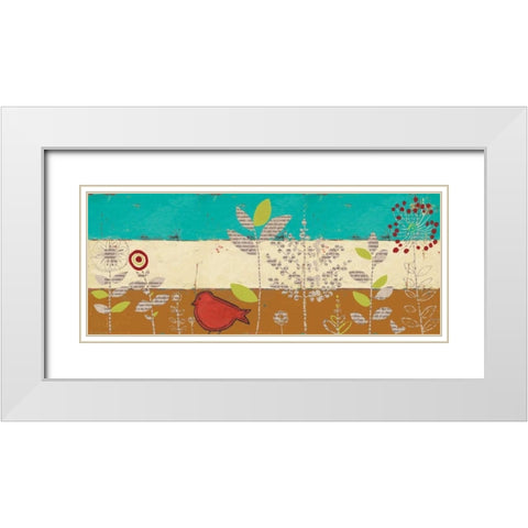 Le Jardin Press Panel III White Modern Wood Framed Art Print with Double Matting by Pinto, Patricia
