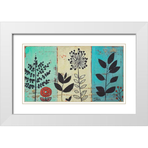 Le Jardin I White Modern Wood Framed Art Print with Double Matting by Pinto, Patricia