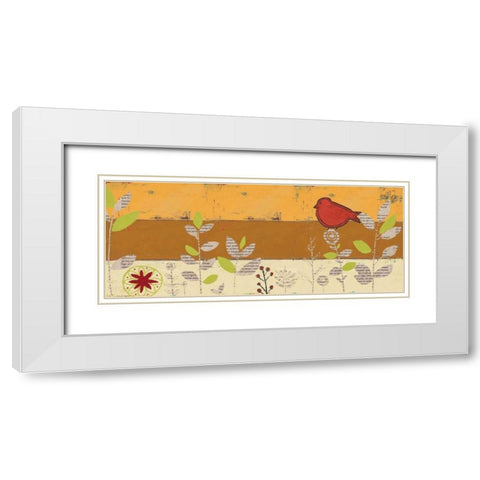 Le Jardin Press Panel IV White Modern Wood Framed Art Print with Double Matting by Pinto, Patricia