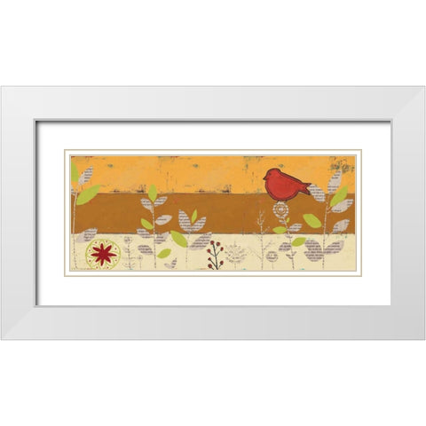 Le Jardin Press Panel IV White Modern Wood Framed Art Print with Double Matting by Pinto, Patricia