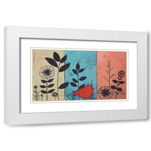 Le Jardin II White Modern Wood Framed Art Print with Double Matting by Pinto, Patricia