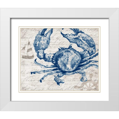 Atlantic Finds I White Modern Wood Framed Art Print with Double Matting by Pinto, Patricia