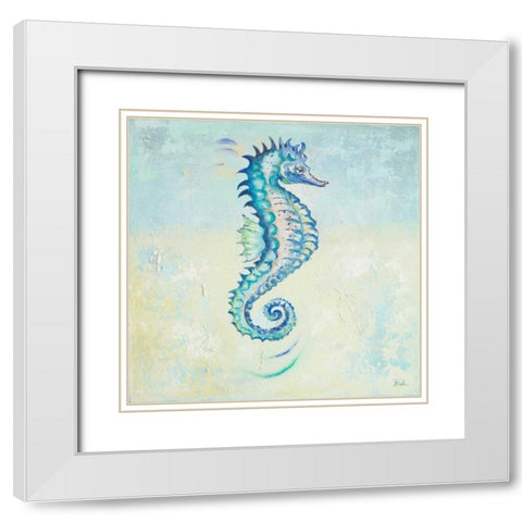 Surf Side II White Modern Wood Framed Art Print with Double Matting by Pinto, Patricia
