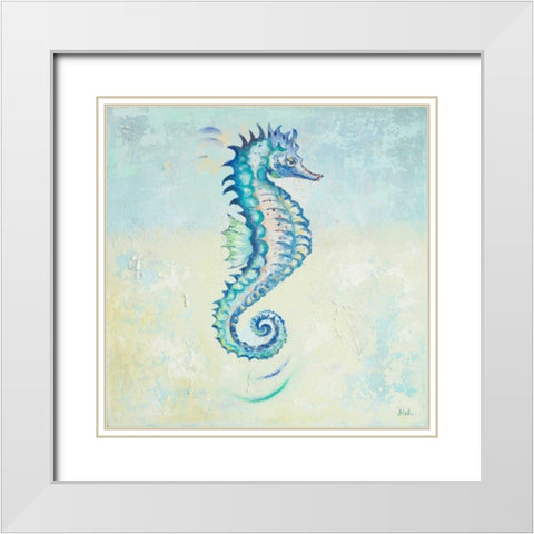 Surf Side II White Modern Wood Framed Art Print with Double Matting by Pinto, Patricia