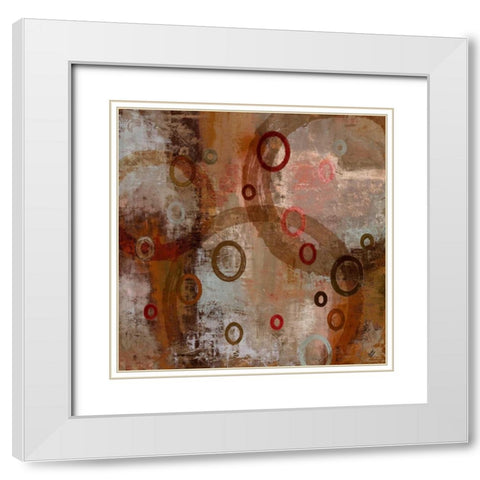 Rusted Rain in The Abstract White Modern Wood Framed Art Print with Double Matting by Marcon, Michael
