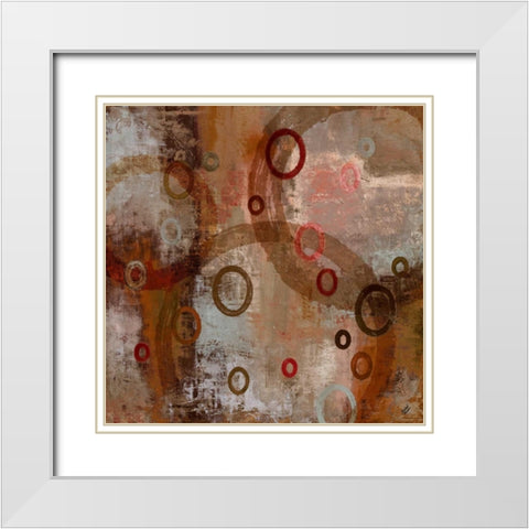 Rusted Rain in The Abstract White Modern Wood Framed Art Print with Double Matting by Marcon, Michael