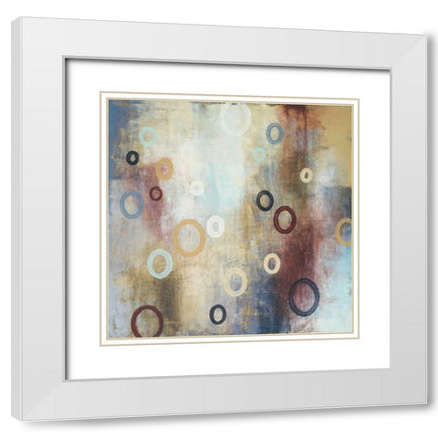 Rain in The Abstract II White Modern Wood Framed Art Print with Double Matting by Marcon, Michael