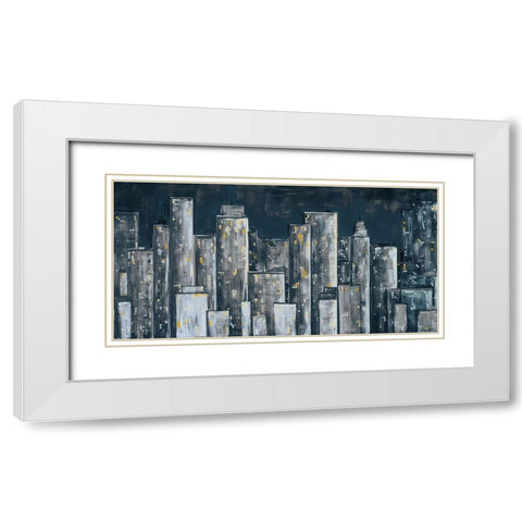 City Eclipse White Modern Wood Framed Art Print with Double Matting by Ritter, Gina