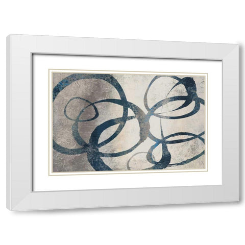 Organic Rings I White Modern Wood Framed Art Print with Double Matting by Loreth, Lanie