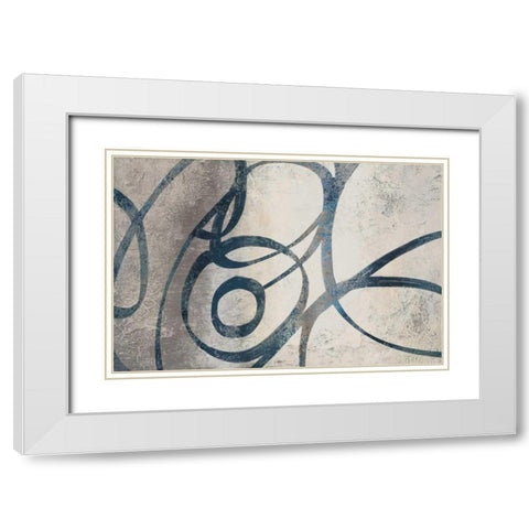 Organic Rings II White Modern Wood Framed Art Print with Double Matting by Loreth, Lanie