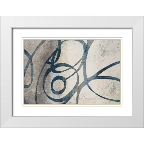 Organic Rings II White Modern Wood Framed Art Print with Double Matting by Loreth, Lanie