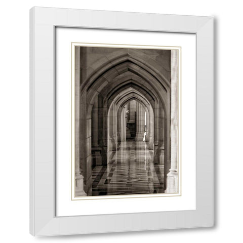Hallway Reflections White Modern Wood Framed Art Print with Double Matting by Mansfield, Kathy