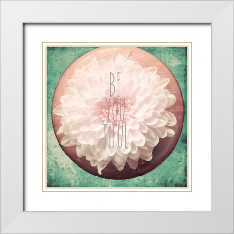 Be you Tiful White Modern Wood Framed Art Print with Double Matting by Peck, Gail