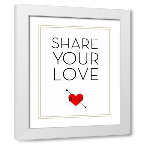 BU II White Modern Wood Framed Art Print with Double Matting by SD Graphics Studio