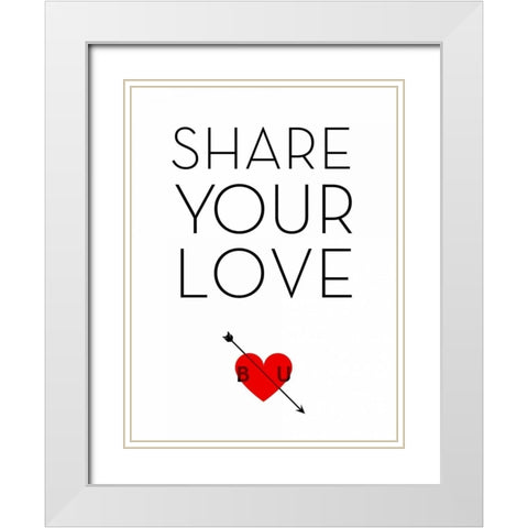 BU II White Modern Wood Framed Art Print with Double Matting by SD Graphics Studio