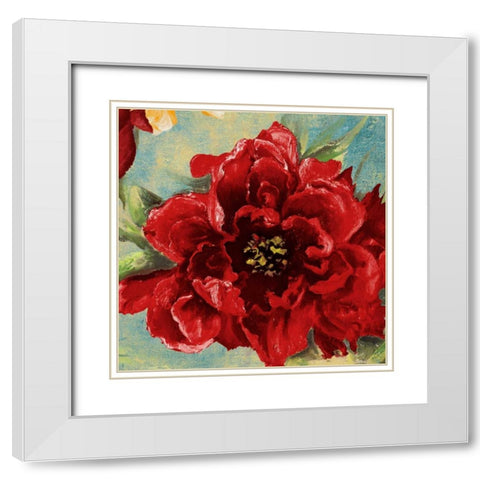 Red Modern Romance V White Modern Wood Framed Art Print with Double Matting by Pinto, Patricia