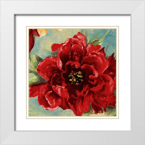 Red Modern Romance V White Modern Wood Framed Art Print with Double Matting by Pinto, Patricia