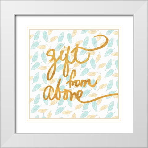 Gift From Above White Modern Wood Framed Art Print with Double Matting by SD Graphics Studio