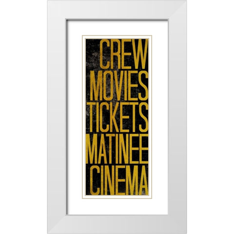 Cinema Type II White Modern Wood Framed Art Print with Double Matting by Studio, Sd Graphics