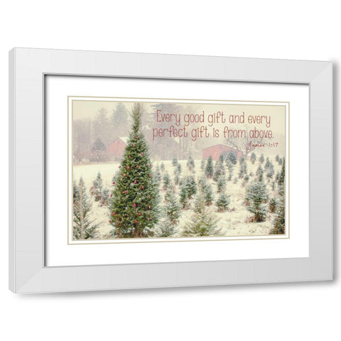 Holiday Messages I White Modern Wood Framed Art Print with Double Matting by Poynter, Kelly