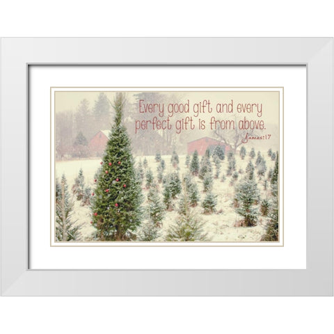 Holiday Messages I White Modern Wood Framed Art Print with Double Matting by Poynter, Kelly
