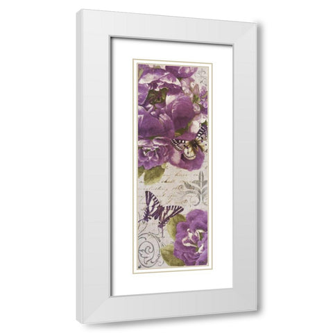 Beautiful Bouquet of Peonies Panel I White Modern Wood Framed Art Print with Double Matting by Pinto, Patricia