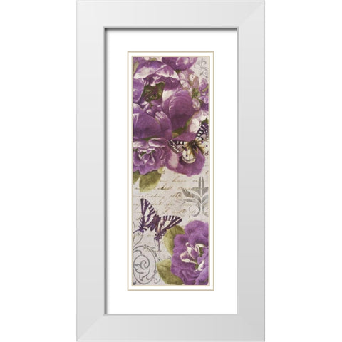 Beautiful Bouquet of Peonies Panel I White Modern Wood Framed Art Print with Double Matting by Pinto, Patricia
