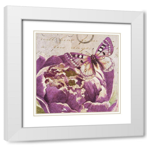 Beautiful Peonies in Paris V White Modern Wood Framed Art Print with Double Matting by Pinto, Patricia