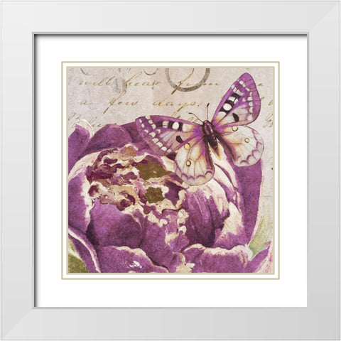 Beautiful Peonies in Paris V White Modern Wood Framed Art Print with Double Matting by Pinto, Patricia