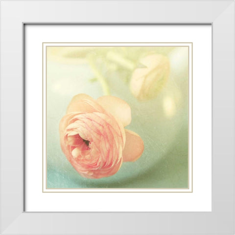 Vintage Peony II White Modern Wood Framed Art Print with Double Matting by Gardner, Sarah