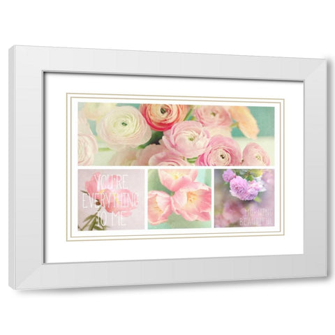 Blossoms 4 Pack White Modern Wood Framed Art Print with Double Matting by Gardner, Sarah