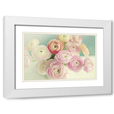 Blushing Blossoms White Modern Wood Framed Art Print with Double Matting by Gardner, Sarah