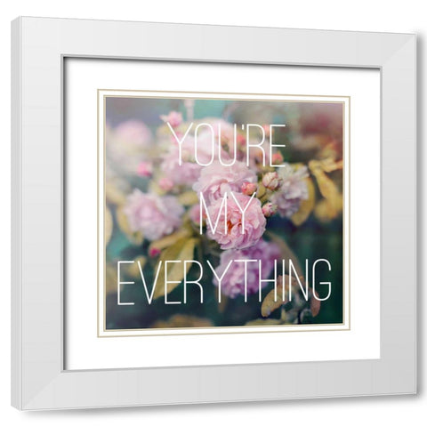 Youre My Everything White Modern Wood Framed Art Print with Double Matting by Gardner, Sarah