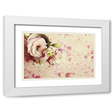 A Cup of Romance White Modern Wood Framed Art Print with Double Matting by Gardner, Sarah