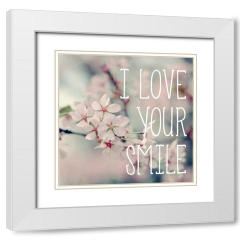 I Love Your Smile White Modern Wood Framed Art Print with Double Matting by Gardner, Sarah