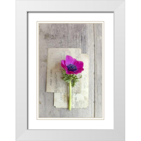 Love Note White Modern Wood Framed Art Print with Double Matting by Gardner, Sarah