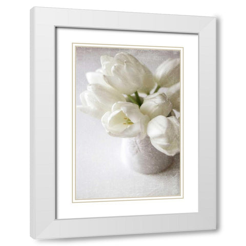 Vanishing in the White Elegance White Modern Wood Framed Art Print with Double Matting by Gardner, Sarah