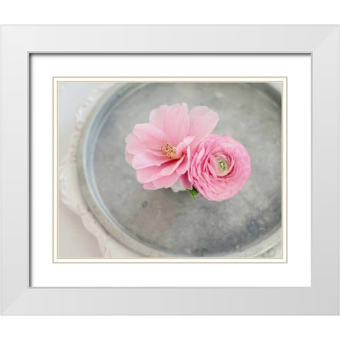 A Captivating Pair White Modern Wood Framed Art Print with Double Matting by Gardner, Sarah