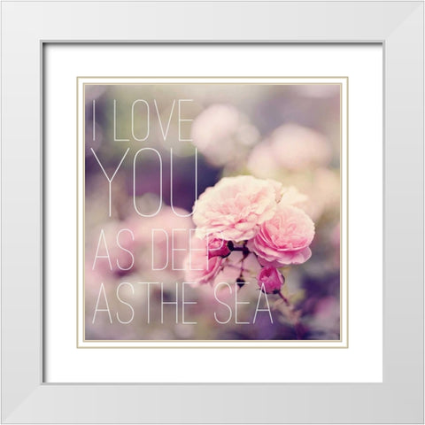 Depths of Love White Modern Wood Framed Art Print with Double Matting by Gardner, Sarah