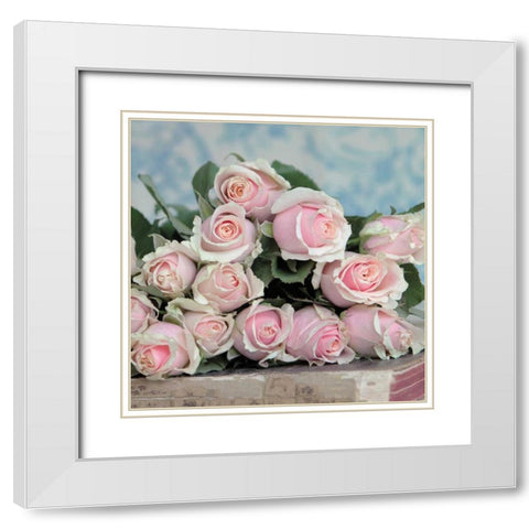 A Gift for Captivation Square White Modern Wood Framed Art Print with Double Matting by Gardner, Sarah