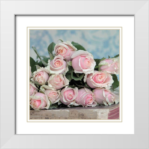 A Gift for Captivation Square White Modern Wood Framed Art Print with Double Matting by Gardner, Sarah