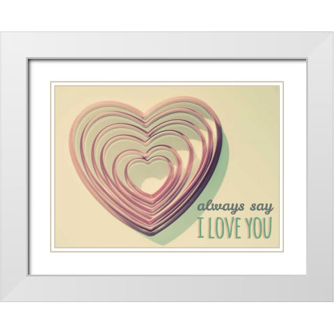 Always Say White Modern Wood Framed Art Print with Double Matting by Peck, Gail