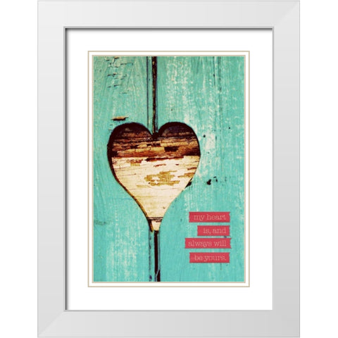 Always Yours White Modern Wood Framed Art Print with Double Matting by Peck, Gail