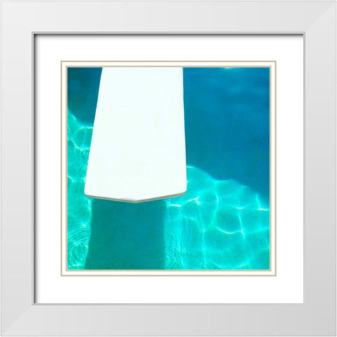 Pool Float White Modern Wood Framed Art Print with Double Matting by Saghini, Lisa Hill